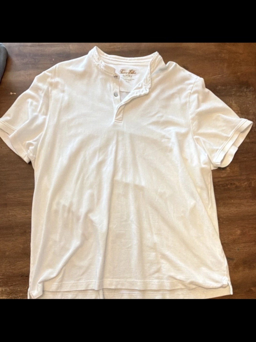 Tasso Elba White Short-Sleeve Henley Polo